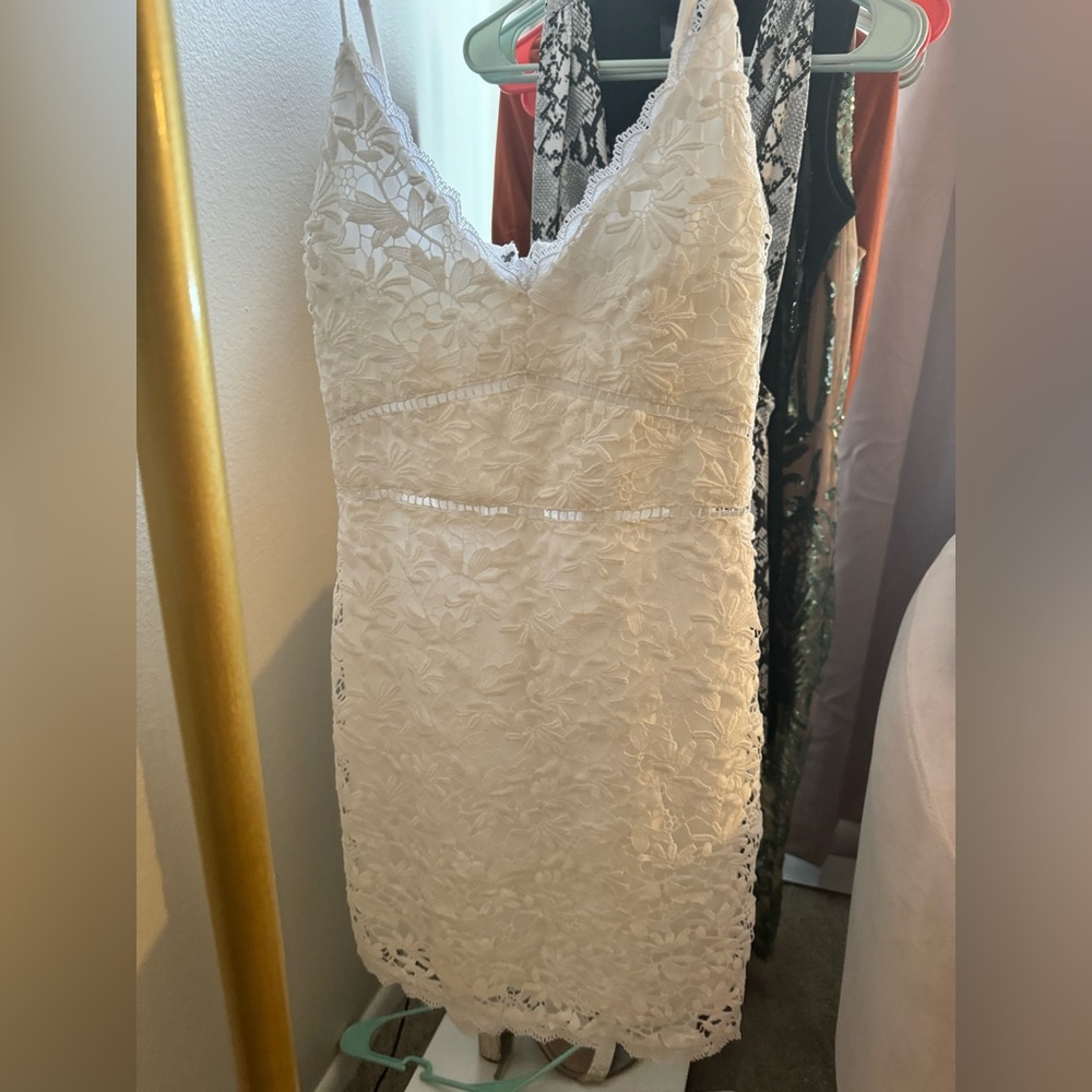 Abercrombie Elegant White Lace Dress